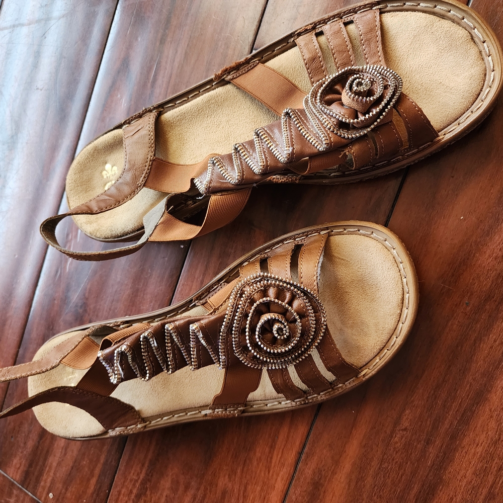 Rieker Brown and Tan Sandals